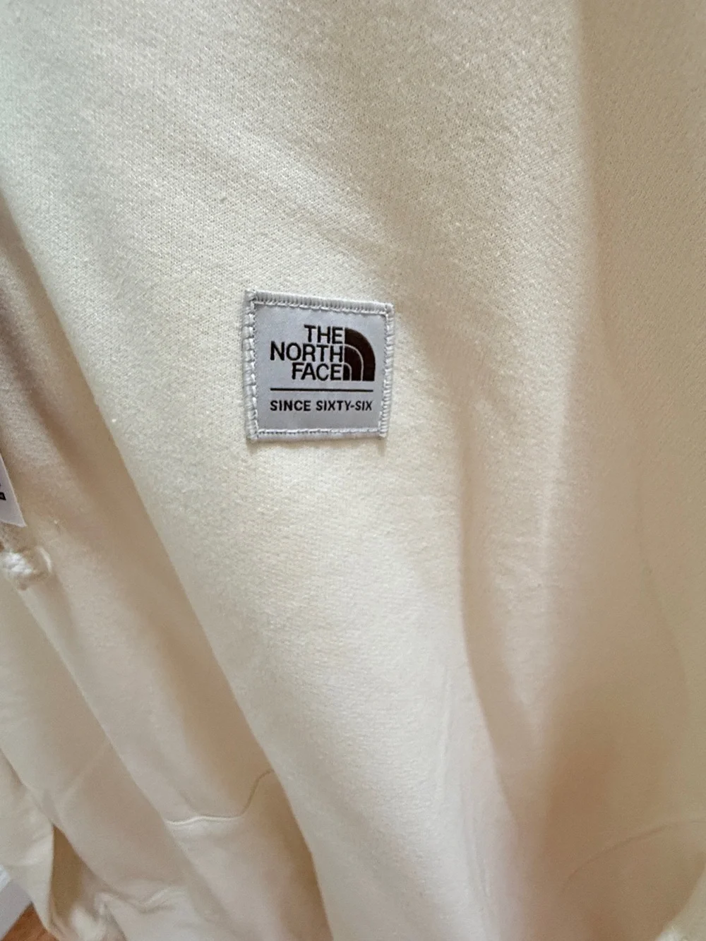 THE NORTH FACE Men's Heritage Patch Pullover Hoodie White Dune Size XL NWT